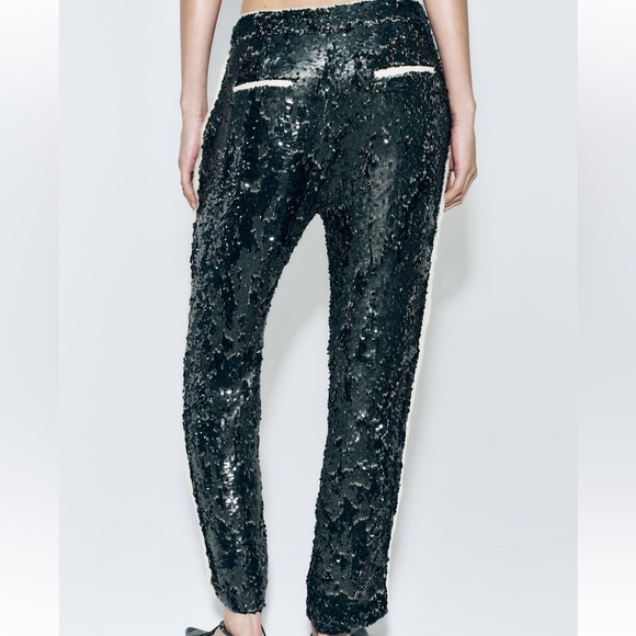 ZARA SEQUIN PANTS ZW COLLECTION - Picture 4 of 5